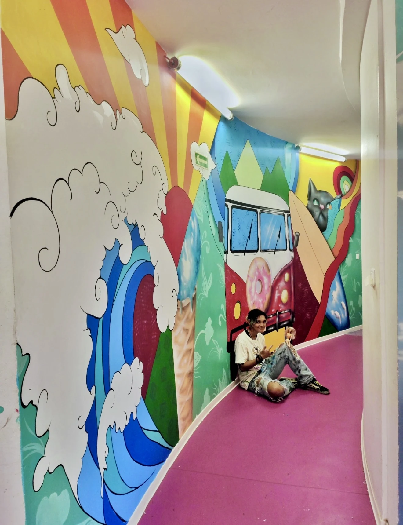 Fresque manga chambre intérieure — Clem&Natha La Réunion