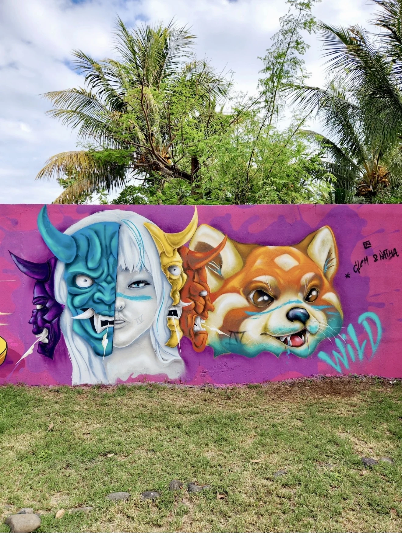 Fresque manga chambre intérieure — Clem&Natha La Réunion
