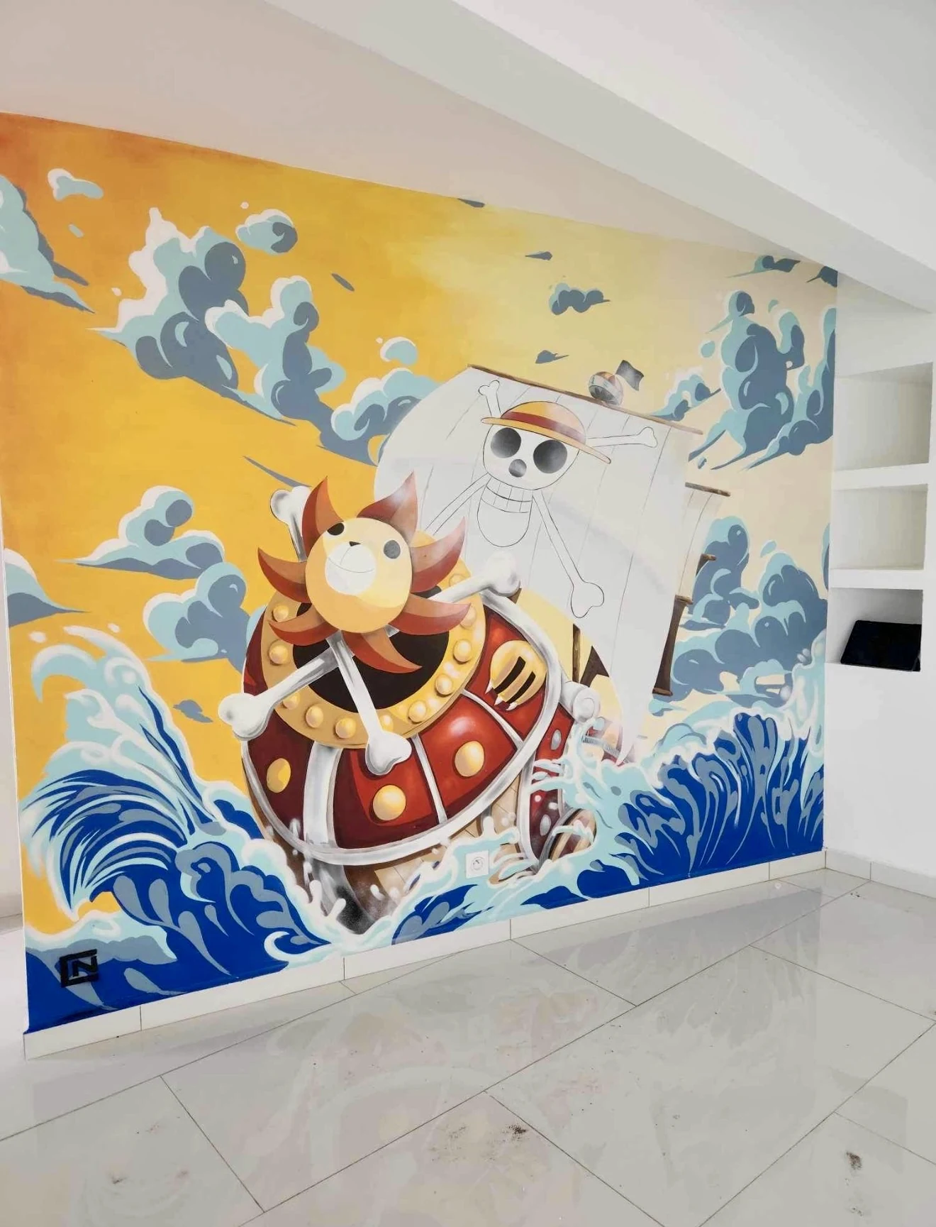 Fresque manga One Piece chambre — Clem&Natha La Réunion